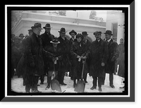 Historic Framed Print, [Group outside White House in snow],  17-7/8" x 21-7/8"