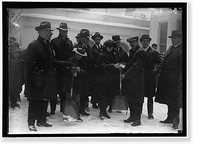 Historic Framed Print, [Group outside White House in snow] - 2,  17-7/8" x 21-7/8"