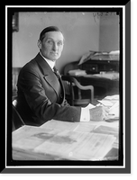 Historic Framed Print, McADOO, WILLIAM GIBBS. SECRETARY OF THE TREASURY, 1913-1921. AT DESK - 2,  17-7/8" x 21-7/8"