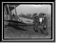 Historic Framed Print, ALLIED AIRCRAFT. DEMONSTRATION AT POLO GROUNDS. COL. CHARLES E. LEE, BRITISH AVIATOR, WITH AVRO TRAINING PLANE DESIGNED BY A.V. ROE OF ENGLAND - 5,  17-7/8" x 21-7/8"