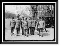Historic Framed Print, JAPAN: OFFICIALS, NOTABLES. GROUP OF OFFICERS: MAJ. KISBURA ANDO; COL TOYIHIKO YOSHIDA; MAJ. SHIRO FUKUI; LT. GEN. KUNASCHICHI; CAPT. MOTANGO SUZIKI; COL. MIZUMACHI; MIKI MOTEGI; CAPT. SABURO UCHIDA,  17-7/8" x 21-7/8"