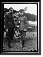 Historic Framed Print, FLECHERE, GEORGES. LIEUT. FRENCH ARMY, AVIATOR. LEFT, WITH GENERAL SQUIRE,  17-7/8" x 21-7/8"