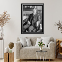 Historic Framed Print, HOOVER, HERBERT C. HEAD OF FLOOD ADM.; DIS. GEN. OF RELIEF, SUPR.; COUNCIL OF SUP. ANDRELIEF, ETC.; PRESIDENT OF THE UNITED STATES, 1929-1933,  17-7/8" x 21-7/8"