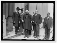YORK, ARCHBISHOP OF. AT CENTER, ON STEPS OF SENATE WITH SAULSBURY AND OTHERS, Vintage Poster