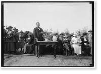 WOMAN'S NATIONAL SERVICE SCHOOL UNDER WOMAN'S SECTION, NAVY LEAGUE. SEC. DANIELS SPEAKING. SEATED: MRS. DANIELS; GEN. BARNETT; MRS. GUERNSEY Classic, Antique Print