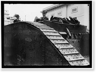 Historic Framed Print, LIBERTY LOANS. OFFICIAL LIBERTY BOND CAR, AND TANK - 4,  17-7/8" x 21-7/8"