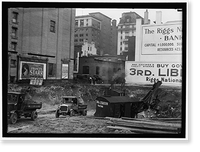 Historic Framed Print, DOWNTOWN CONSTRUCTION - 5,  17-7/8" x 21-7/8"