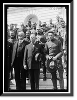 Historic Framed Print, CHAMBERLAIN, GEORGE EARLE, SENATOR FROM OREGON, 1909-1921; MEMBER, U.S. SHIPPING BOARD, 1921-1923. ARMY; SOLDIERS AT SENATE OFFICE BUILDING,  17-7/8" x 21-7/8"