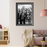 Historic Framed Print, CHAMBERLAIN, GEORGE EARLE, SENATOR FROM OREGON, 1909-1921; MEMBER, U.S. SHIPPING BOARD, 1921-1923. ARMY; SOLDIERS AT SENATE OFFICE BUILDING,  17-7/8" x 21-7/8"