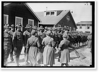 Historic Framed Print, RED CROSS MOTOR CORPS AT CAMP MEIGS - 3,  17-7/8" x 21-7/8"