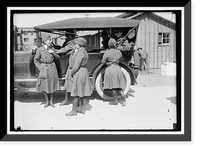 Historic Framed Print, RED CROSS MOTOR CORPS AT CAMP MEIGS - 7,  17-7/8" x 21-7/8"