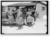 Historic Framed Print, RED CROSS MOTOR CORPS AT CAMP MEIGS - 7,  17-7/8" x 21-7/8"