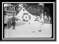 Historic Framed Print, FOURTH OF JULY. MRS. J. WILMUTH GARY AND ALLIED FLAG,  17-7/8" x 21-7/8"