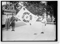 Historic Framed Print, FOURTH OF JULY. MRS. J. WILMUTH GARY AND ALLIED FLAG,  17-7/8" x 21-7/8"