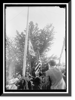 FOURTH OF JULY. SERBIAN MIN. MICHAILOVITCH AND FLAG, Antique Print