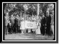 Historic Framed Print, FOURTH OF JULY. SERBIAN MIN. MICHAILOVITCH AND FLAG - 2,  17-7/8" x 21-7/8"