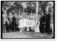 Historic Framed Print, FOURTH OF JULY. SERBIAN MIN. MICHAILOVITCH AND FLAG - 2,  17-7/8" x 21-7/8"