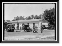 Historic Framed Print, RED CROSS EMERGENCY AMBULANCE STATION GARAGE, 16TH STREET, D.C.,  17-7/8" x 21-7/8"