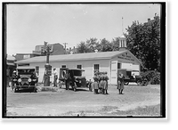 Historic Framed Print, RED CROSS EMERGENCY AMBULANCE STATION GARAGE, 16TH STREET, D.C.,  17-7/8" x 21-7/8"