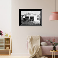 Historic Framed Print, RED CROSS EMERGENCY AMBULANCE STATION GARAGE, 16TH STREET, D.C. - 2,  17-7/8" x 21-7/8"