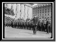Historic Framed Print, FRENCH LEGIONNAIRES. WITH SEC. McADOO SOUTH OF TREASURY,  17-7/8" x 21-7/8"