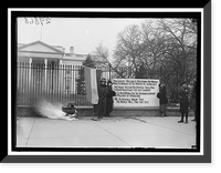 WOMAN SUFFRAGE. BONFIRE ON SIDEWALK BEFORE WHITE HOUSE - 4 Classic, Historic Reproduction
