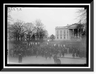 WOMAN SUFFRAGE. BONFIRE ON SIDEWALK BEFORE WHITE HOUSE - 8, Historic Print