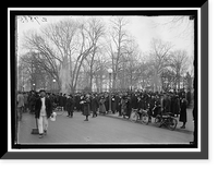 WOMAN SUFFRAGE. BONFIRE ON SIDEWALK BEFORE WHITE HOUSE - 12, Vintage Poster