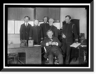 Historic Framed Print, DANIELS, JOSEPHUS. SECRETARY OF THE NAVY, 1913-1921. TALKING FROM WASHINGTON TO PRESIDENT WILSON ABROAD,  17-7/8" x 21-7/8"