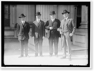 PAGE, WILLIAM TYLER. CLERK OF THE HOUSE. STAFF GROUP: FRANK COLLIER, POSTMASTER OF THE HOUSE; BERT KENNEDY, DOORKEEPER; JOSEPH ROGERS, SERGEANT-AT-ARMS; PAGE, Historic Reproduction
