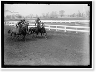 Historic Framed Print, HORSE SHOWS. WILD WEST SHOW ON HORSE SHOW GROUNDS, GIVEN BY SOLDIERS - 3,  17-7/8" x 21-7/8"