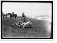 Historic Framed Print, HORSE SHOWS. WILD WEST SHOW ON HORSE SHOW GROUNDS, GIVEN BY SOLDIERS - 4,  17-7/8" x 21-7/8"