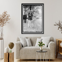 Historic Framed Print, BAKER, RAYMOND T., U.S. MINT. LEFT, WITH SEN. SWANSON,  17-7/8" x 21-7/8"
