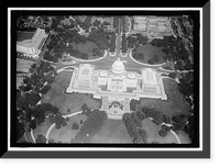 Historic Framed Print, CAPITOL, U.S. VIEW FROM AIR,  17-7/8" x 21-7/8"