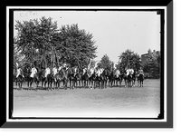 Historic Framed Print, BELGIAN OFFICIALS. UNIT IN 4TH OF JULY PARADE - 2,  17-7/8" x 21-7/8"