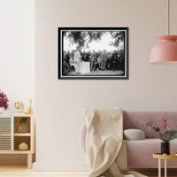 Historic Framed Print, BAKER, NEWTON DIEHL. SECRETARY OF WAR, 1916-1921. RECEIVING ZERO MILESTONE,  17-7/8" x 21-7/8"