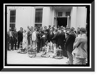 Historic Framed Print, ALABAMANS. ROOSTERS BEING PRESENTED TO ALABAMA CITIZENS AT WHITE HOUSE,  17-7/8" x 21-7/8"