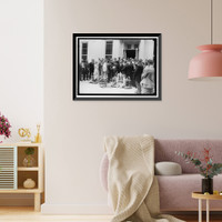 Historic Framed Print, ALABAMANS. ROOSTERS BEING PRESENTED TO ALABAMA CITIZENS AT WHITE HOUSE,  17-7/8" x 21-7/8"