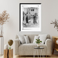 R-Mrs. Susan Fitsgerald and L-Miss Louise Hall, Historic Print