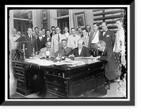 Group: includes William Jennings Bryan (at desk, 2nd from right); and Josephus Daniels, middle of 2nd row, Vintage Wall Art
