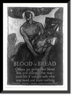 Blood or bread Others are giving their blood - You will shorten the war - save life if you eat only what you need and waste nothing.Raleigh. Classic, Vintage Poster