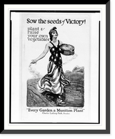 Vintage War Poster - Sow the seeds of victory - Framed Wall Art Gift Idea
