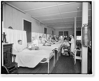 Historic Framed Print, RED CROSS ACTIVITIES AT WALTER REED,  17-7/8" x 21-7/8"