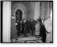 Throng at opening session. Washington, D.C., Jan. 5. Part of the huge crowd outside the House chamber waiting for admittance to view the opening of the 75th session. Tickets were at a premium Antiq