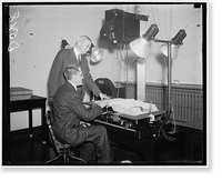 Historic Framed Print, Social Security board goes into the census reports. Washington, D.C., Jan. 12-37.,  17-7/8" x 21-7/8"