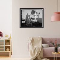 Historic Framed Print, Social Security board goes into the census reports. Washington, D.C., Jan. 12-37.,  17-7/8" x 21-7/8"