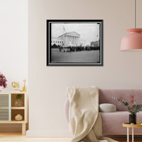 Historic Framed Print, [WPA march in front of the U.S. Supreme Court],  17-7/8" x 21-7/8"