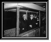 PMG Farley and Governor of Indiana. Washington D.C., Jan. 20. Postmaster General Farley and Governor Townsend, of Indiana, as they watched the Inaugural parade today, Vintage Print