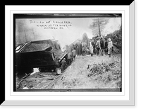 Historic Framed Print, Wreck at Tye River, Va., Southern Ry. Digging out Engineer,  17-7/8" x 21-7/8"