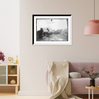 Historic Framed Print, Wreck at Tye R., Southern Railway, Va. Engine overturned,  17-7/8" x 21-7/8"